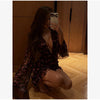 Women Chic Floral Print Deep V Neck Long Sleeved Waist Cinching Dress Layered Ruffle Hem Mini Dresses Elegant Party Daily Robes