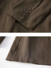 Belt Spliced Design Blazer Women Vintage Notched Collar Single Button Coat Spring Clothing 2AA4613
