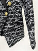 High Street Stylish Designer Jacket Women's Love Letters Printed Double Breasted Blazer