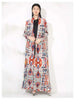 Niche Printed Windbreaker Women's Loose Oversized Long Sleeved Pleated Trench Cardigan Long Coat 2DB2481