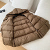Winter Women's Down Jackets Ultra Light Warm Cusual Coat Female Puffer Jacket With Belt Plus Size Hooded Short Parka