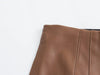 Women's Faux Leather Pants High Waist Straight Leg Trousers Female Streetwear Stylish Stretch Pencil Pants