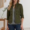 Autumn Casual Lightweight Jackets Women Mandarin Collar Long Sleeve Open-Front Outerwear Commuting Solid Cardigan Coats