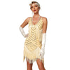 Flapper Roaring Plus Size 20s Great Lady Mini Short Dress Gatsby Fringed Sequin Beaded Lady Mini Tassels Decoration Dresses