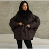 Thicken Cotton Jackets Women Long Sleeves Detachable Fur Collar Lace Up Pockets Coats Female Winter Chic Warm Outwears
