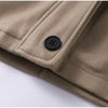 Elegant Solid Stand Collar Short Coat Women Casual Loose Button Full Sleeve Outwear Autumn Winter Streetwear