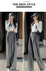 Elegant Wide Leg Pants Women Korean Style High Waist Black Baggy Pants Office Ladies Loose Suit Trousers Streetwear