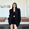 Korean High-Quality Women Blazer Autumn V-neck Loose Long Sleeve Temperament Casual Blazers Jackets Female Outerwear