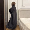 Batwing Sleeve Women's Coat Lapel Single-Breasted Loose Lady Long Jackets Autumn Winter All-Matched Street Outwear