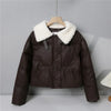 Women's Down Cotton Jacket Korean Thick Lapel Ladies Winter Parka Coat Loose Lambswool Sense of Design Female Outerwear