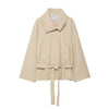 Womens Elegant Solid Two Piece Outfit Long Sleeve Belted Blazer Jacket Pleated Shorts Set Casual Loose Fit Streetwear