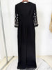 High Street S/S Designer Vestido Women's Half Sleeve Beaded Long Maxi Dress