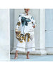 Women's 2-Piece Floral Letter Print Outfit, Long Sleeve Button-Down Shirt & High Waist Wide Leg Pants, Elegant Casual Co-ord Set