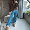 Solid Brown Fluffy Fur Jacket Women's Casual Lapel Loose Long Sleeves Thicken Warm Short Coat Winter Lady Commute Wear
