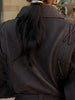 Woman Vintage Brown Lace Up Pu Leather Jacket Slim Fit Lapel Collar Long Sleeved Short Coats Fall Lady Chic Outfits