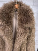 Colorful Women's Furry Coat Rose Pink Faux Fur Coat Suit Collar Autumn Winter Thick Cardigan Long Overcoat Chic 2DB5859