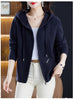 Women Knitted Sweater Cardigan Jacket Solid Hooded Zipper Sweater Coat Female Knitwear Casual Tops Female Jackets