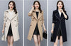 Trench Coat Women Double-Breasted Trenchcoat Lace Female Autumn Casual Coats Windbreaker Outwear Raincoat Streetwear