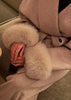 Elegant Lace Up Woolen Short Coat Solid Lapel Fur Cuffs Belt Long Sleeve Jacket Female Autumn Winter Lady Chic Cardigan