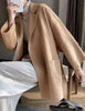 Autumn Women Elegant Double-sided Long Sleeve Solid Color Cardigan Cashmere Soft Coat Female 2W402