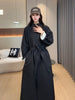 Autumn Simple Style Korean Long Stand-up Collar White Trench Coat Women's Trench