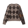 Women Knitted Cardigan Sweater for Women Autumn Winter Diamond Pattern Long Sleeved Single Breasted Female Knit Coat 2756124