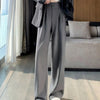 Elegant Wide Leg Pants Women Korean Style High Waist Black Baggy Pants Office Ladies Loose Suit Trousers Streetwear