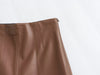Women's Faux Leather Pants High Waist Straight Leg Trousers Female Streetwear Stylish Stretch Pencil Pants
