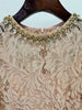 High Street Stylish Designer Women's Beaded Diamond Long Sleeve Slim Water-Soluble Lace Dress