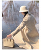 Winter Long Wool & Blends Coat for Women Chic Elegant Womans Clothing Skirted Woolen Overcoat