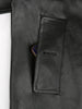 Spring Autumn Long Black Soft Faux Leather Trench Coat for Women Belt Double Breasted Elegant Overcoat 5xl 6xl