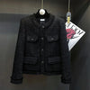 Women's Short Jacket Spring Autumn High-grade Tweed Lady Casual Outerwear Solid Single Breasted Ladies High-Quality Coat