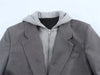 European and American style girl retro autumn women's hooded suit jacket female fake two-piece versatile