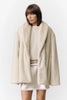 Mixed Color Lapel Collar Woman Long Coat Elegant Full Sleeve Loose Overcoat Winter Lady High Street Faux Fur Jacket
