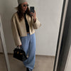 Croc Embossed Cropped Faux Leather Jacket High Stand Collar Long Sleeve Oversized Women Jackets Autumn Chic Coats