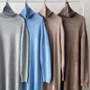Autumn Winter Loose Turtleneck Women's Knitted Long Dresses Long Sleeve Vintage Straight A-line Dress Female