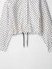 Women Elegant Polka Dot Pink Jacket Single Breasted High Collar Drawstring Coat Spring Lady Street Outwear