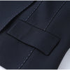 Loose Contrast Stitching Blazer Trousers Set Lapel Blazer Double Breasted Shoulder Pad Wide Leg Pants Casual Women Sets