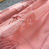 Women Elegant Floral Emboridery Dress Hollow Out Long Sleeve Single Breasted Belt French Court Chic Short A Line Dress