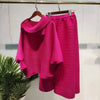 Pleated Suit Set For Women Spring Lapel Top + Fold Wide Leg Pants Two-piece Set Loose Casual Sets Female 2C2174