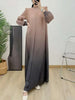 Prom Dress For Women Gradient Long Sleeves Maxi Pleated Print Dresses Spring Female Clothing 2DA3612