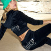 Women's Hooded Sweatshirt Suit Zipper Cardigan Diamond Street Velvet Casual Female Pants 2-piece Set