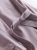 Solid-color England Style Tie-waist Mid-length Coats Long Sleeves Autumn Simple Women's Jackets