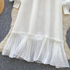 African Women's Pleated Dress Stereo Flower Loose Large Size Stretchy Temperament Long Dress Middle East Wrinkle-Free