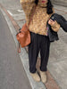 Women Casual Loose Pockets Woolen Suit Pants Autumn Winter High Waist Thicken Korean Ladies Solid Harem Trousers WP49