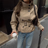 Mujer Short Women's Trench Coat Double Breasted Windbreaker Woman Belt Winter Coats for Women Outdoor Coats Outerwears