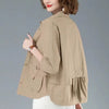 Single-breasted Solid Color Jackets Tops Female Spring All-match Loose Casual Long Sleeve Pockets Coats Women's Clothing