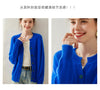 Spring Women's Cardigan 100% Cashmere Knitted Sweater Chic Tops Cashmere Coat Casual O-Neck Loose Women Cardigan