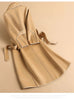 Female Autumn Winter Solid Color Korean Slim Thin Woolen Coat Women Mid-length Woolen Quilted Velvet Thickened Coat