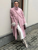 Stand Collar Oversized Long Trench Coat Women Street Single Button Half Sleeve Side Split Loose Jackets Chic Lady Outerwears